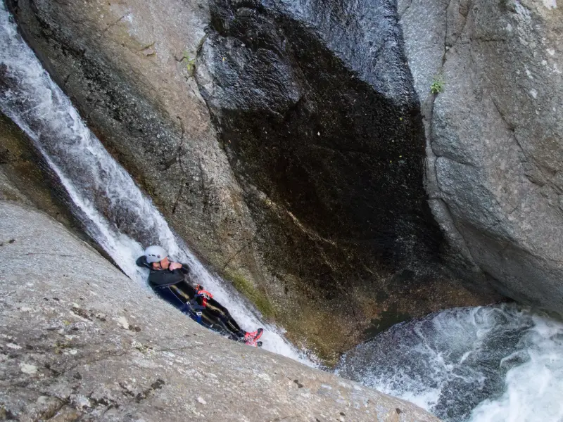 canyoning Llech toboggan machine à laver Pyrénées Orientales canyon sportif Canigou